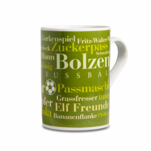 Die Fußball Wörter Tasse für echte Fans.