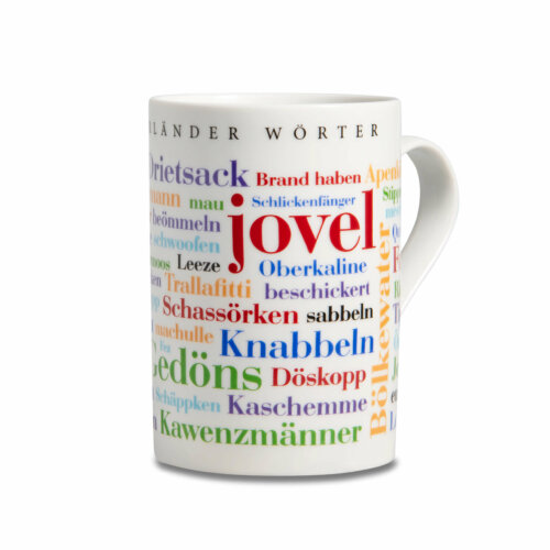 Der Kaffeebecher Münsterländer Wörter ist spülmaschinenfest.